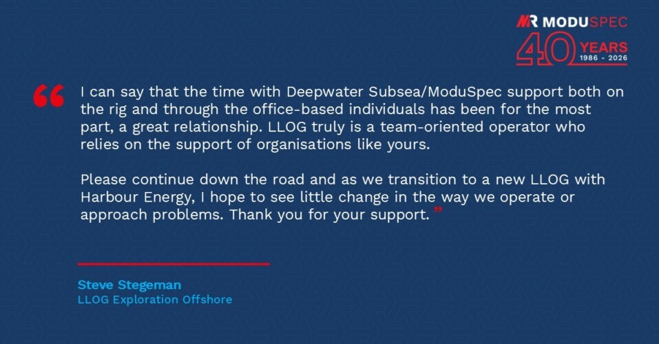 Client feedback on 40 years of ModuSpec from LLOG