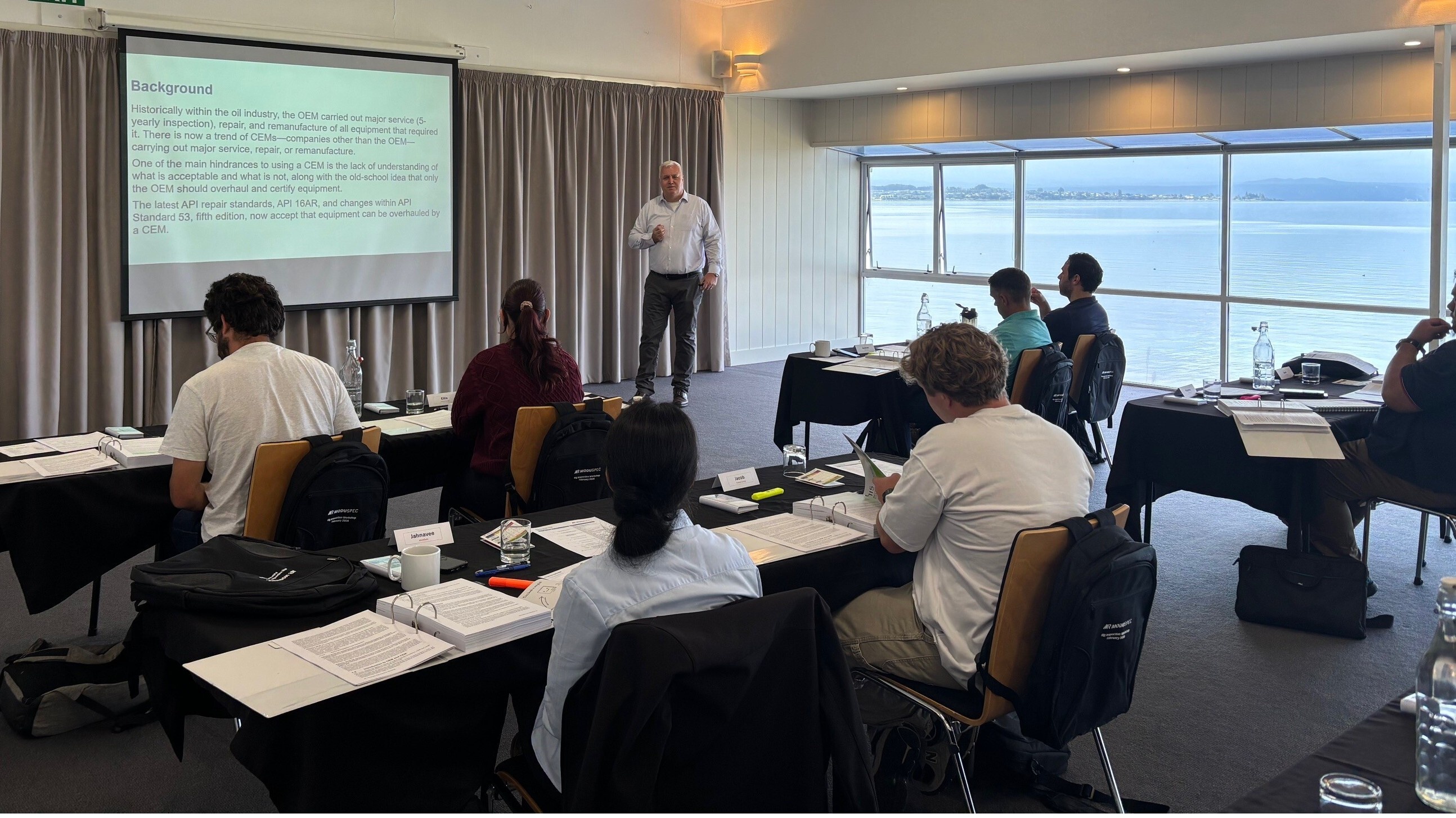 A ModuSpec Rig Inspection Workshop being delivered by Peter Wilke in New Zealand